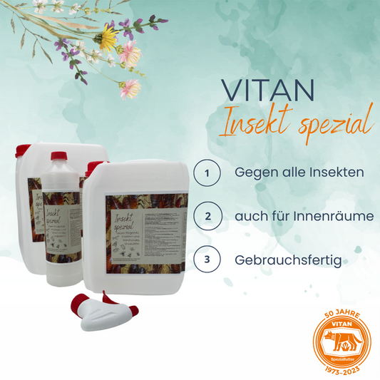 Schützen Sie Ihren Landwirtschaftsbetrieb und Ihr Zuhause mit 'Insekt Spezial', einem gebrauchsfertigen flüssigen Insektizid. Dieses Produkt bekämpft effektiv eine Vielzahl von Schadinsekten wie Fliegen, Mücken, Bremsen und kriechendes Ungeziefer. Es bietet eine schnelle und langanhaltende Wirkung, ist einfach zu verwenden und ideal für präventive Maßnahmen. Erleben Sie umfassenden Schutz und eine insektenfreie Umgebung, sicher für professionelle und private Nutzer.