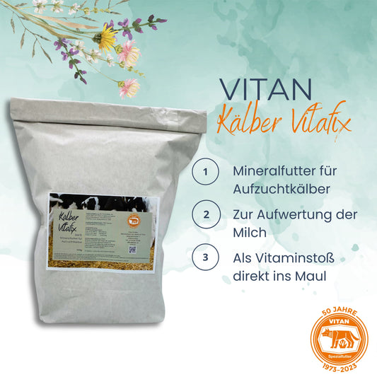 Vitan Kälber Vita Fix BWB – Mineralergänzungsfutter für vitale Kälber(bio tauglich)