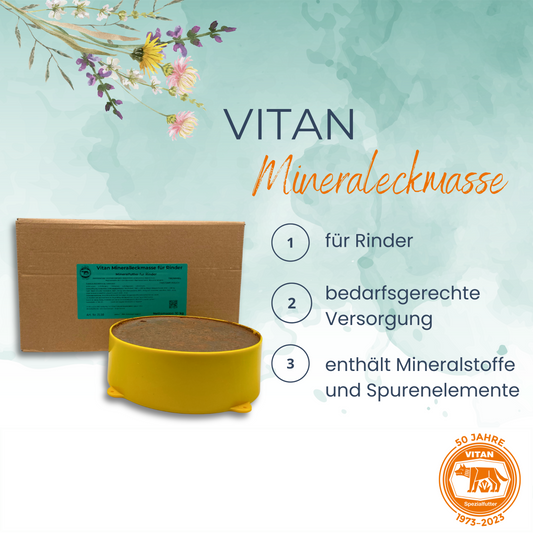 Mineralleckmasse für Rinder – Optimale Versorgung mit Mineralstoffen (bio tauglich), 5 Stück (2 kg)