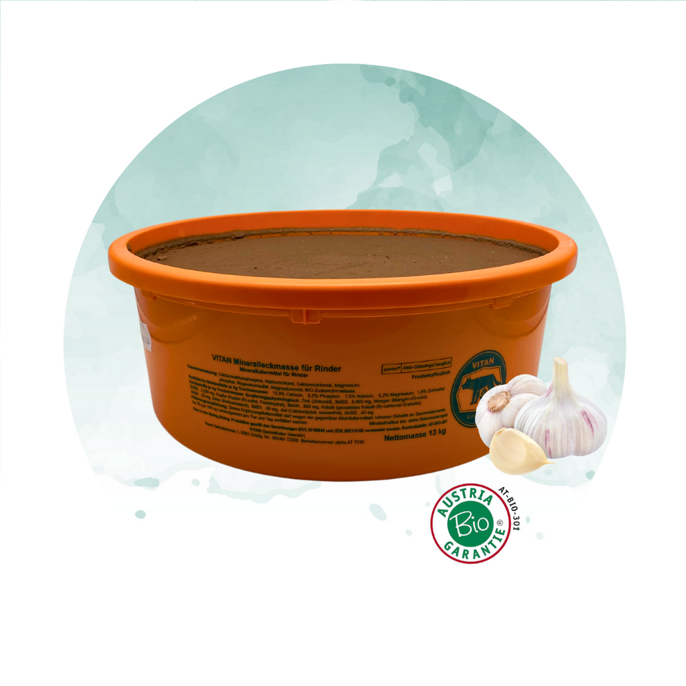 Vitan Mineralleckmasse mit Knoblauch  (bio tauglich), 13 kg