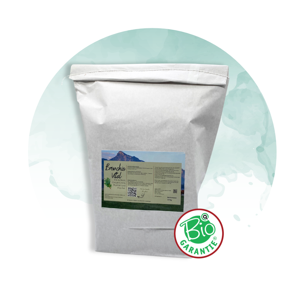 Bronchio vital - Kräuterergänzungsfutter für Atemwege und Vitalität bei Nutztieren (bio tauglich)