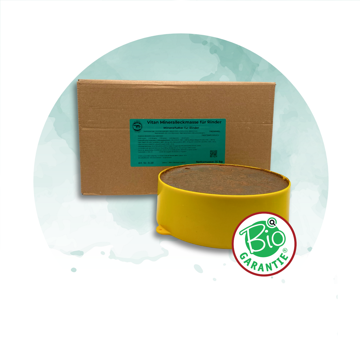 Mineralleckmasse für Rinder – Optimale Versorgung mit Mineralstoffen (bio tauglich), 5 Stück (2 kg)