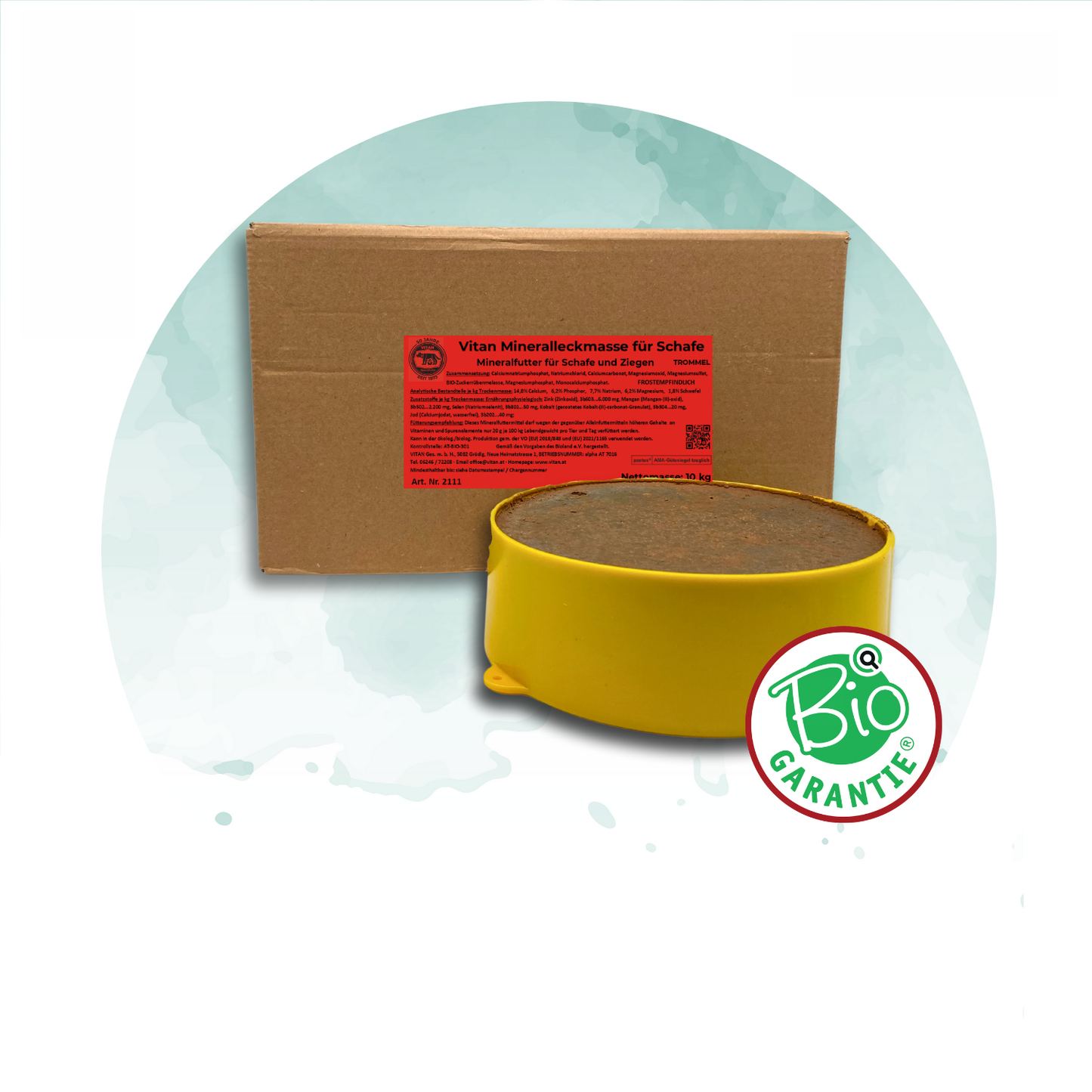 Mineralleckmasse für Schafe – Kupferfrei und perfekt für die Weidehaltung (bio tauglich), 5 Stück (2 kg)