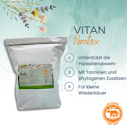Paratox – Natürliche Magen-Darm-Unterstützung für kleine Wiederkäuer (bio tauglich)