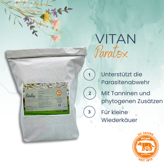 Paratox – Natürliche Magen-Darm-Unterstützung für kleine Wiederkäuer (bio tauglich)