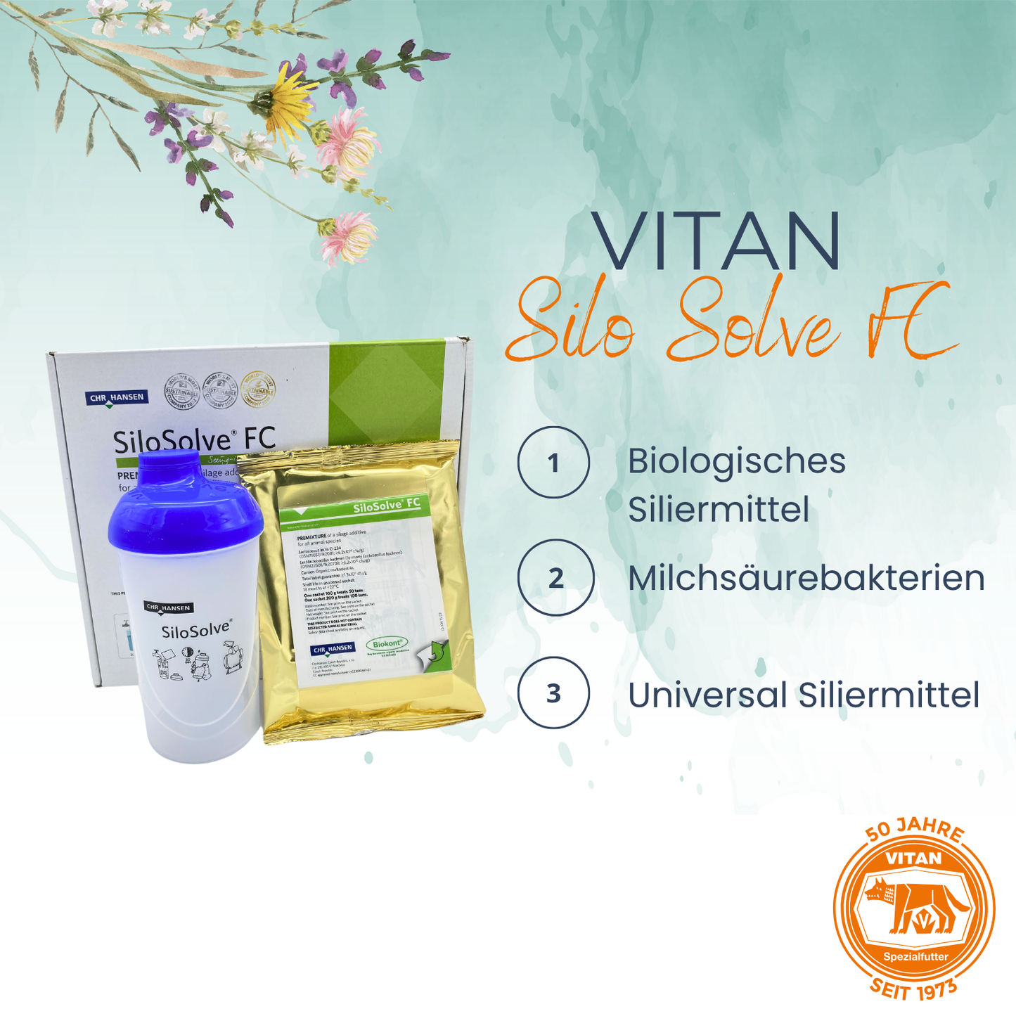 SILOSOLVE® FC – Biologisches Siliermittel für stabile Silage und schnelle Fermentation (bio tauglich), 100 g