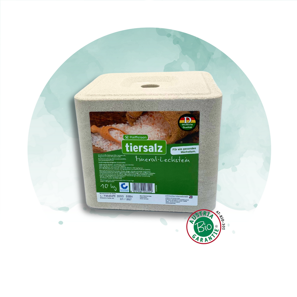 Stärken Sie die Gesundheit und Produktivität Ihres Viehs und Wildes mit unserem Mineralleckstein. Angereichert mit essentiellem Salz und wichtigen Spurenelementen wie Zink und Selen, unterstützt dieser Leckstein die Flüssigkeitsbalance, das Immunsystem und fördert die Fruchtbarkeit. Einfach zu handhaben und ideal für Weidegebiete und Stallungen.